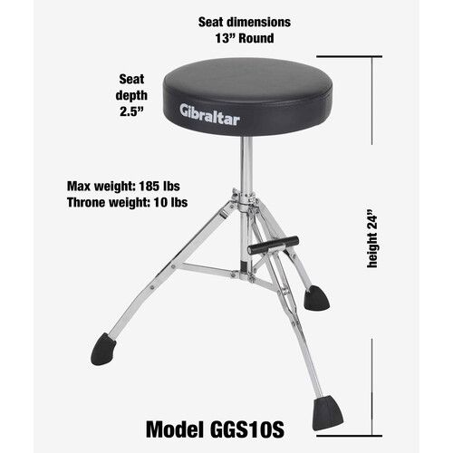  Gibraltar GGS10S Compact Performance Stool with Footrest