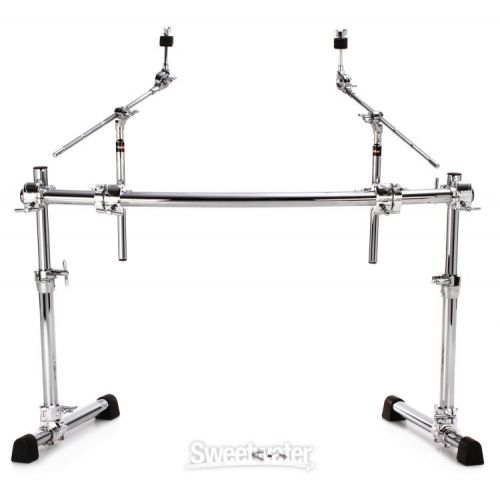  Gibraltar GCS500H Chrome Series Height Adjustable Curved Rack with 2 Cymbal Boom Arms