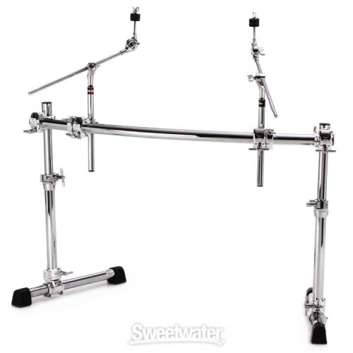  Gibraltar GCS500H Chrome Series Height Adjustable Curved Rack with 2 Cymbal Boom Arms