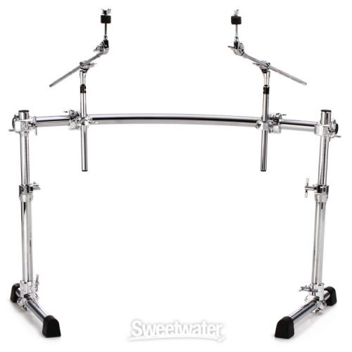  Gibraltar GCS500H Chrome Series Height Adjustable Curved Rack with 2 Cymbal Boom Arms