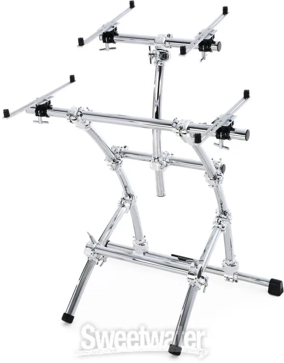  Gibraltar GKS-DBKT88 Double Key Tree Large 2-Tier Keyboard Stand - Chrome