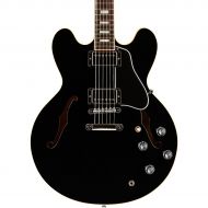 Gibson 2018 ES-335 Traditional Semi-Hollow Electric Guitar Vintage Ebony 5-ply Black Pickguard