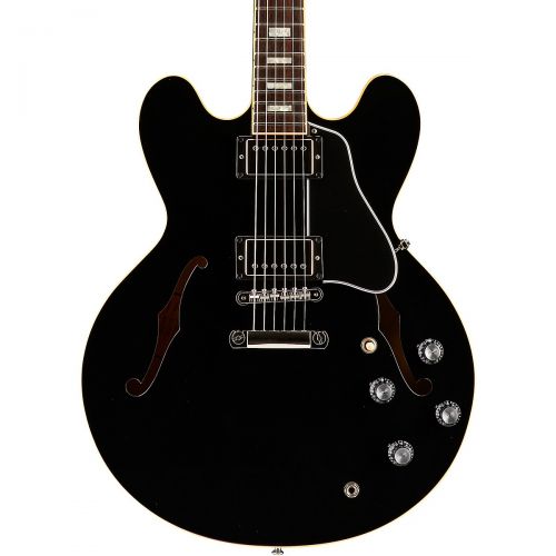  Gibson 2018 ES-335 Traditional Semi-Hollow Electric Guitar Vintage Ebony 5-ply Black Pickguard