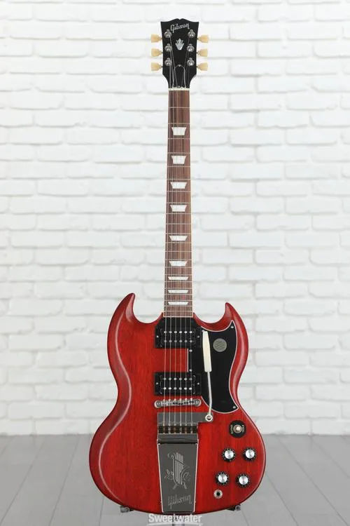  Gibson SG Standard '61 Faded Maestro Vibrola Electric Guitar - Vintage Cherry