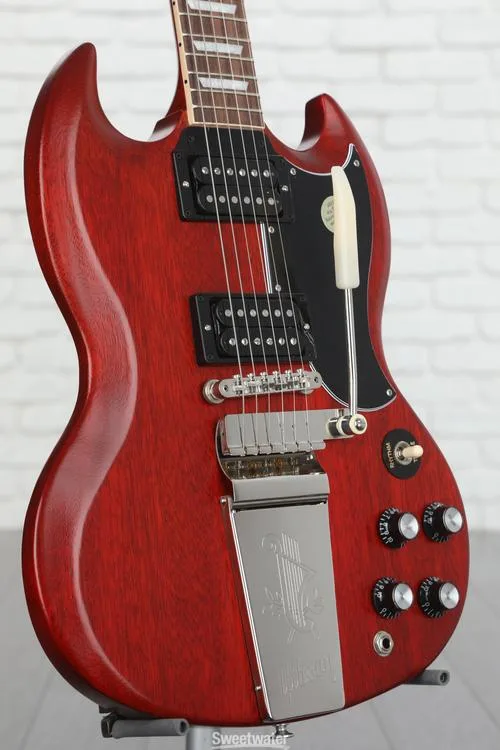  Gibson SG Standard '61 Faded Maestro Vibrola Electric Guitar - Vintage Cherry