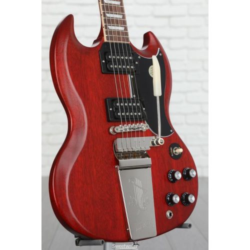  Gibson SG Standard '61 Faded Maestro Vibrola Electric Guitar - Vintage Cherry