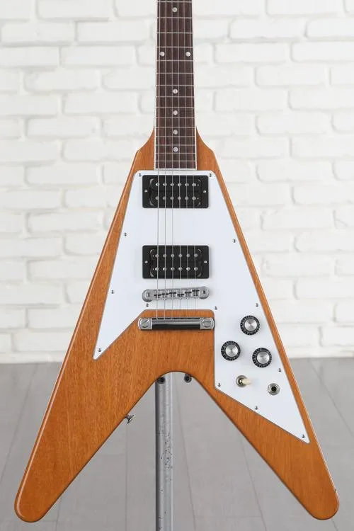 Gibson 70s Flying V Electric Guitar - Antique Natural Demo