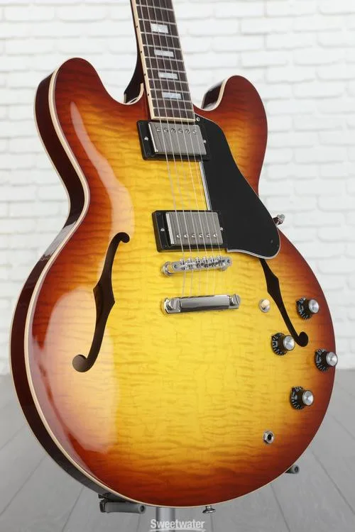  Gibson ES-335 Figured Semi-hollowbody Electric Guitar - Iced Tea Demo