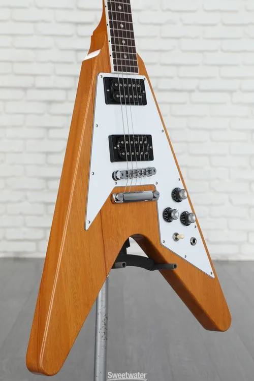  Gibson 70s Flying V Electric Guitar - Antique Natural