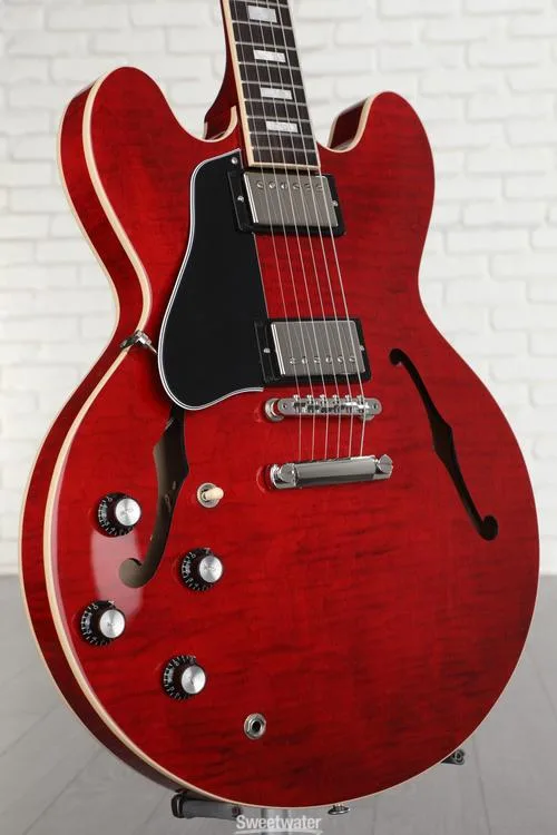  Gibson ES-335 Figured Left-handed Semi-hollowbody Electric Guitar - Sixties Cherry
