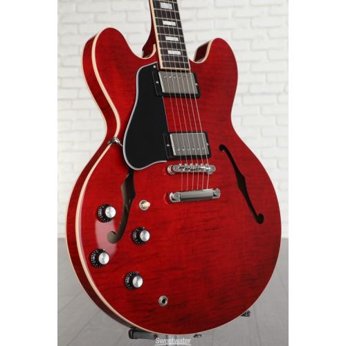  Gibson ES-335 Figured Left-handed Semi-hollowbody Electric Guitar - Sixties Cherry