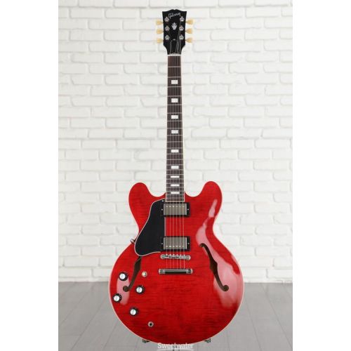  Gibson ES-335 Figured Left-handed Semi-hollowbody Electric Guitar - Sixties Cherry