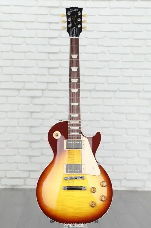  Gibson Les Paul Standard '50s AAA Top Electric Guitar - Iced Tea, Sweetwater Exclusive