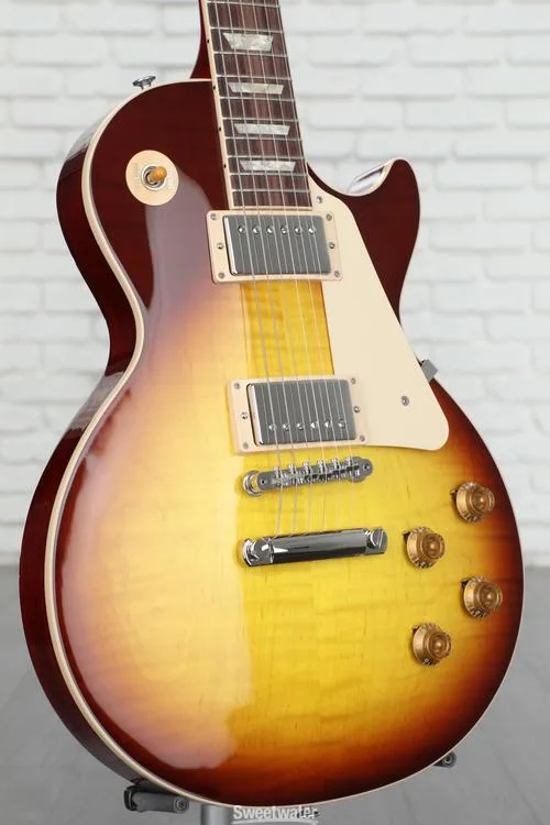  Gibson Les Paul Standard '50s AAA Top Electric Guitar - Iced Tea, Sweetwater Exclusive