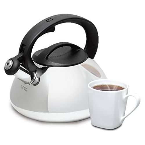  [아마존베스트]Gibson Mr. Coffee 74265.02 Harpwell 2 Quart Stainless Steel Whistling Tea Kettle, Silver