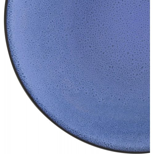  [아마존베스트]Gibson Home Soho Round 16 Piece Dinnerware Set, Blue/Black