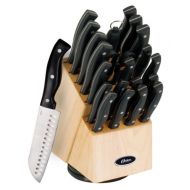 Gibson 70555.22 Winsted Collection, Oster, Knife Set with Block, Kitchen, Cutlery Knives, 22 Piece Black