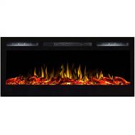 Gibson Living Madison 36 Inch Logs Recessed Wall Mounted Electric Fireplace