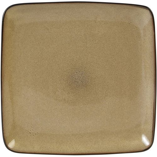  Gibson Home Gibson Everyday Rave Square 16-Piece Dinnerware Set, Taupe