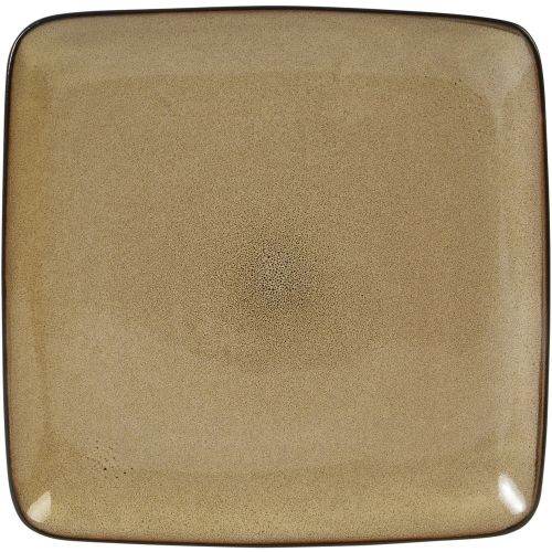  Gibson Home Gibson Everyday Rave Square 16-Piece Dinnerware Set, Taupe