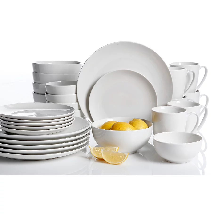  Gibson Home Ogalla 30-Piece Dinnerware Set in White