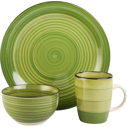  Gibson Home Color Vibes 12 Piece Dinnerware Set, Assorted Colors