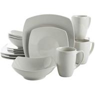 Gibson Home Zen Buffet Dinnerware Set, Service for 4 (16pcs), White (Square)