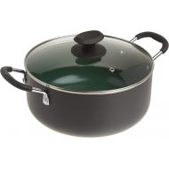 Gibson Home Eco-Friendly Hummington Forged Aluminum Non-Stick Ceramic Cookware with Soft Touch Bakelite Handle, 5-Quart Dutch Oven, Grey and Green