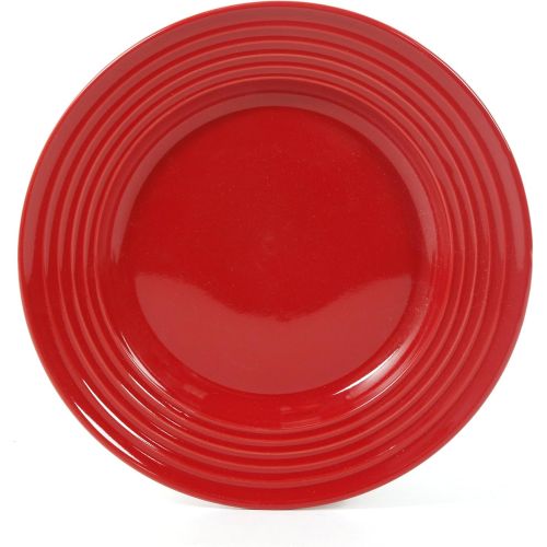  [아마존베스트]Gibson Home Plaza Cafe 12 Pc Red Dinnerware Set, 1