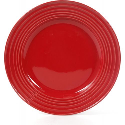  [아마존베스트]Gibson Home Plaza Cafe 12 Pc Red Dinnerware Set, 1