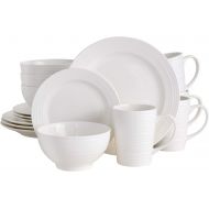 [아마존베스트]Gibson Home Amelia Court Round Dinnerware Set, Service for Four (16pcs), White (Gloss)