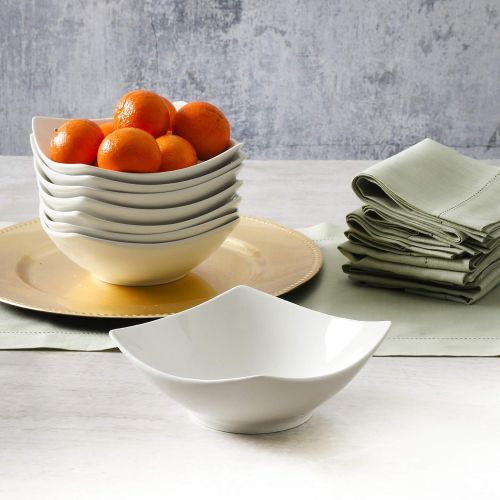  [아마존베스트]Gibson Home Zen Buffet Dinnerware Set, 8-Piece Bowl Set, White