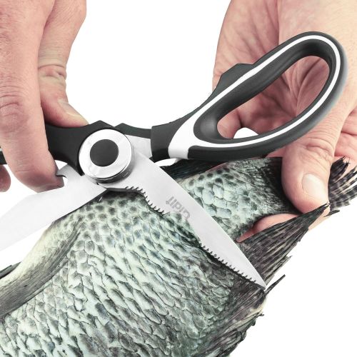  [아마존베스트]Kitchen Shears by Gidli - Lifetime Replacement Warranty- Includes Seafood Scissors As a Bonus - Heavy Duty Stainless Steel Multipurpose Ultra Sharp Utility Scissors.