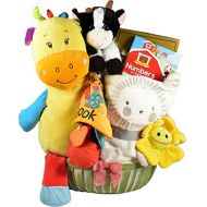 Gift Basket Village - And The Cow Says, Cow Themed Baby Girl Gift Basket, 9 Pound