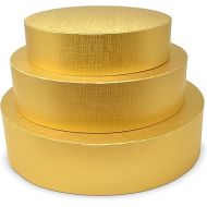 Gift Boutique Set of 3 Gold Cake Stand Holder Round Cardboard Cakes Stands, 8