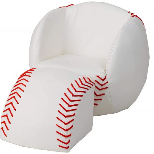  Gift Mark Chair and Ottoman, Baseball