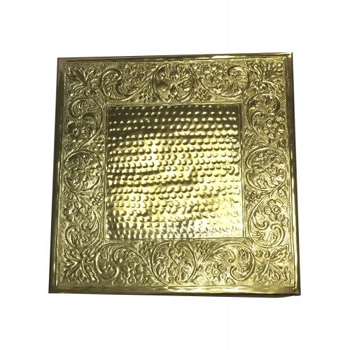  GiftBay Gold Wedding Cake Stand Square 16, Aluminum Metal