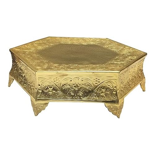  Gold GiftBay Wedding Cake Stand Hexagonal Shape 16