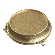 GiftBay Creations Wedding Cake Stand Tapered 16 Round, Gold Finish, built of strong Aluminum for Multi-Layer Cake Weight. (CSG64416)