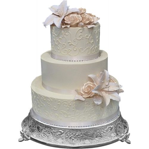  GiftBay Creations GiftBay Wedding Cake Stand Tapered Round 14 (top) Diameter, Strongly Built For Professional Bakers