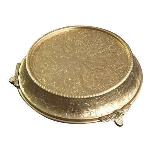  GiftBay Creations GiftBay Wedding Cake Stand Tapered 16-Inch Round, Redesigned with Advanced Plated Gold Finish in March 2018 to mitigate Past Problems, Built of Strong Aluminum to Sustain Multi-Lay