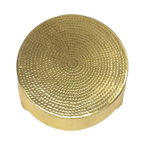  GiftBay Creations GiftBay Wedding Cake Stand Round 14, Hammered Design, Gold Finish with Unique Tapered Sides