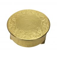 GiftBay Creations GiftBay Gold Wedding Cake Stand Round 14, Newly Redesigned With Durable and Expensive Electro-Plated Gold Finish, (NOT Spray Gold Color Painted) Light But Very Strong Aluminum Base
