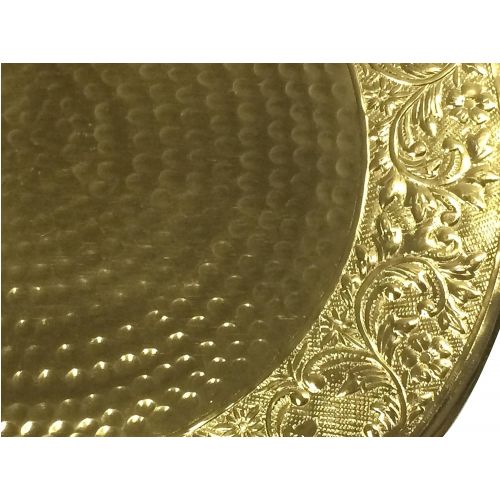  GiftBay Creations GiftBay Gold Wedding Cake Stand Round 14, Newly Redesigned With Durable and Expensive Electro-Plated Gold Finish, (NOT Spray Gold Color Painted) Light But Very Strong Aluminum Base