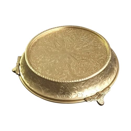  GiftBay Creations GiftBay Wedding Cake Stand Tapered 18-Inch Round, Redesigned with Expensive Permanent Durable Plated Gold Finish Starting March 2018, Built of Strong Aluminum for Multi-Layer Cake