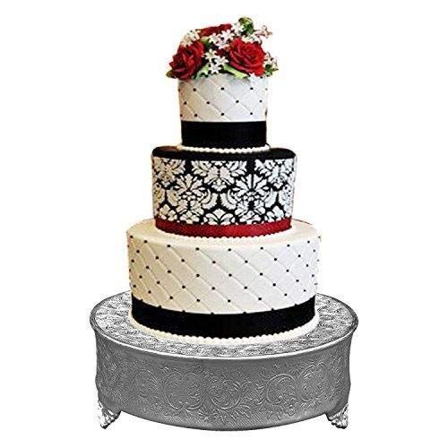  GiftBay Creations Wedding Cake Stand 16 Round Silver Finish