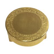 GiftBay Creations GiftBay Gold Wedding Cake Stand Round 18, Recently Redesigned with Durable and Expensive Electro-Painted Gold Finish (NOT Spray Gold Color Painted), Aluminum Base Metal