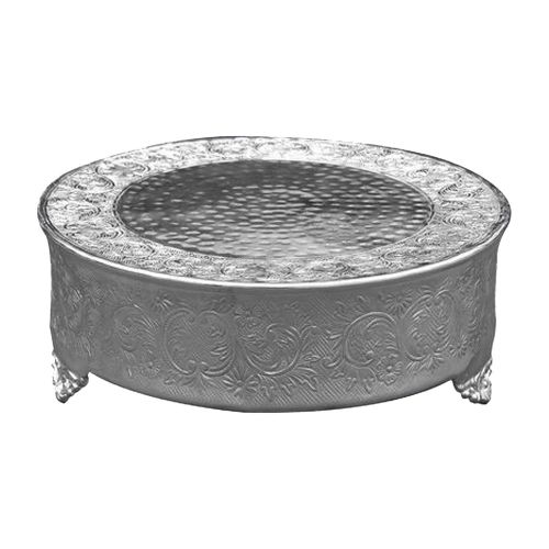  GiftBay Creations GiftBay Wedding Cake Stand 20 Round, Silver, Built for Multi-layer Cakes