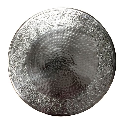  GiftBay Creations GiftBay Wedding Cake Stand 20 Round, Silver, Built for Multi-layer Cakes