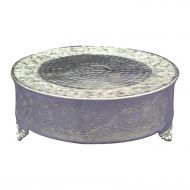 GiftBay Creations GiftBay Wedding Cake Stand 22 Round Silver, Strongly Built for Heavy Multi-layer Cake Weight